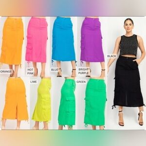 Women’s Cargo Midi Skirts